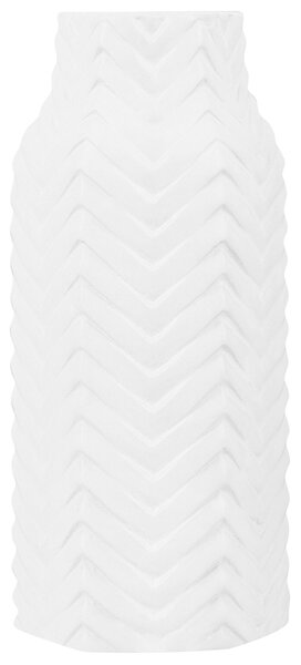 Dekorativní váza XANTHOS Kamenina 32 cm Bílá