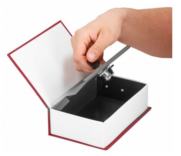 Trezor kniha SPRINGOS SAFEBOOK S červený