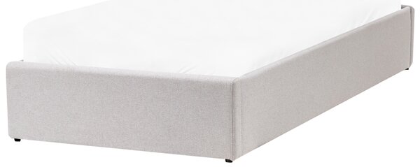 Postel s úložným prostorem bez čela Tkanina DINAN 90 x 200 cm Světle šedá