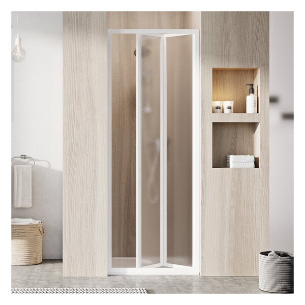 Ravak Supernova SDZ2 Sprchové dveře dvoudílné 70 cm Šířka: 700 mm, Profil: Bílá, Sklo: Hladké čiré