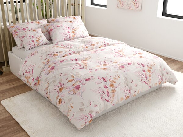 Povlečení z mikrovlákna FLORANY bílé Rozměr povlečení: 70 x 90 cm | 140 x 220 cm