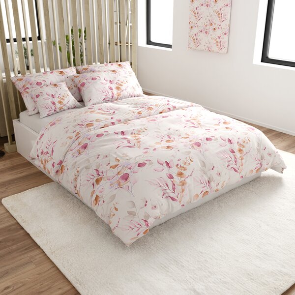 Povlečení z mikrovlákna FLORANY bílé Rozměr povlečení: 70 x 90 cm | 140 x 220 cm