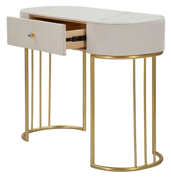 Designová konzole Hadassah 100 cm krémová