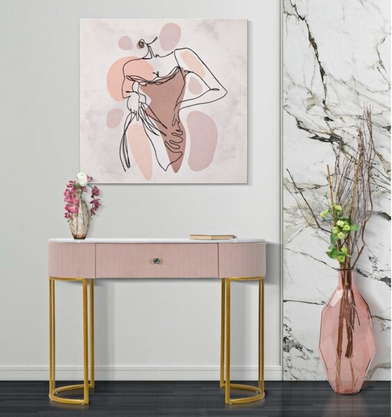Designová konzole Hadassah 100 cm růžová