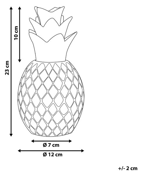 Dekorativní figurka Ananas TYANA Keramika Bílá