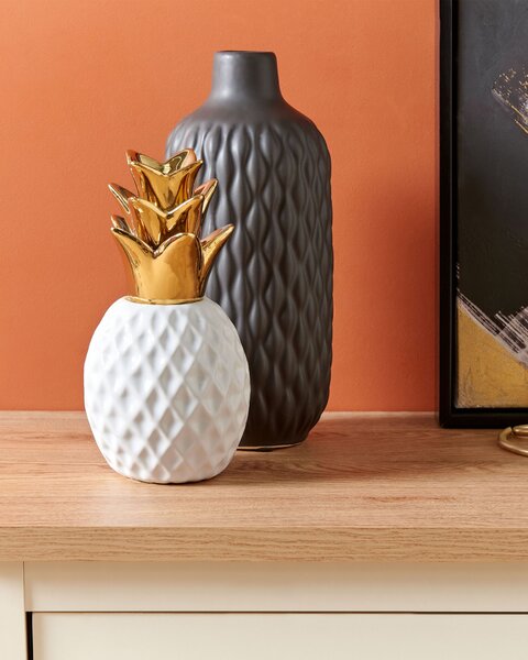Dekorativní figurka Ananas TYANA Keramika Bílá