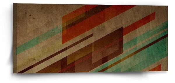 Sablio Obraz Hnědá abstrakce - 110x50 cm