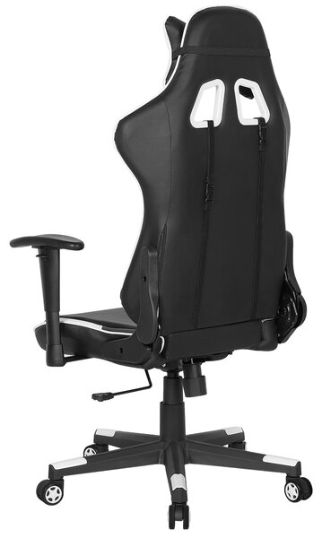 Kancelářská židle GAMER Umělá kůže Bílá