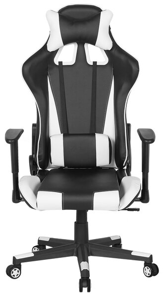 Kancelářská židle GAMER Umělá kůže Bílá