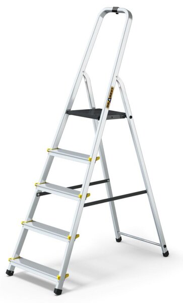 Hliníkové schůdky 5 stupňů jednostranné DRABEST ALD5 PRO