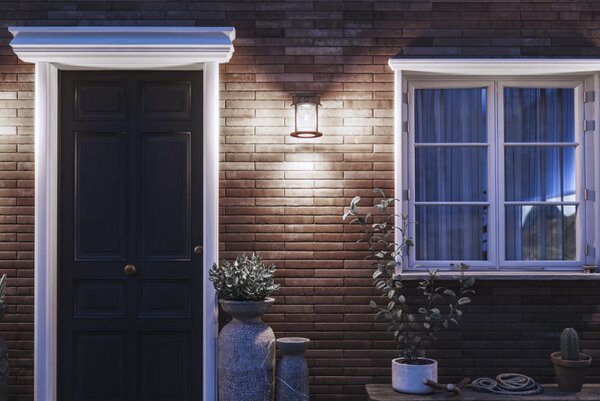 Philips 8720169361928 UltraEfficient Geri solární nástěnné svítidlo se senzorem LED 3,2W/500lm 4000K IP44 antracitová