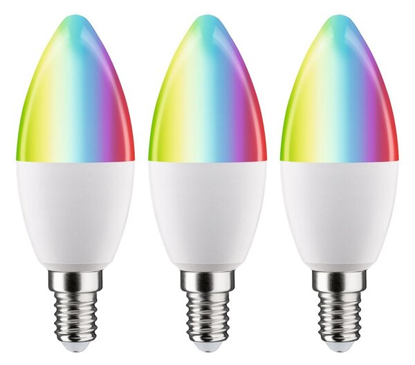 P 29152 Standard 230V Smart Home Zigbee 3.0 LED svíčka E14 3x5W RGBW+ stmívatelné mat - PAULMANN