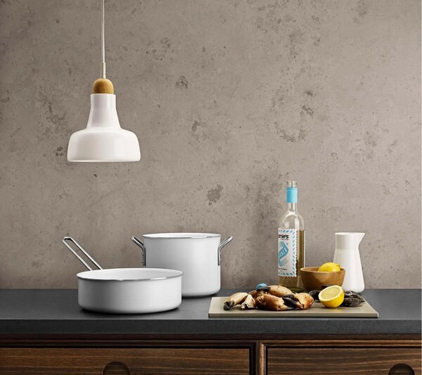 Eva Solo hrnec 20 cm White Line Ceramic 4,8 l nepřilnavý – keramický hrnec pro zdravé vaření