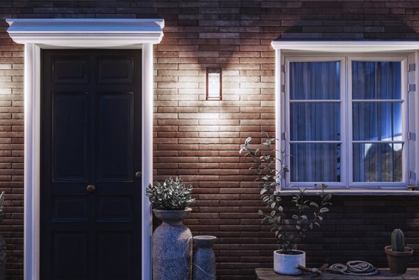 Philips 8720169361843 UltraEfficient Geri solární nástěnné svítidlo se senzorem LED 3,2W/500lm 4000K IP44 antracitová
