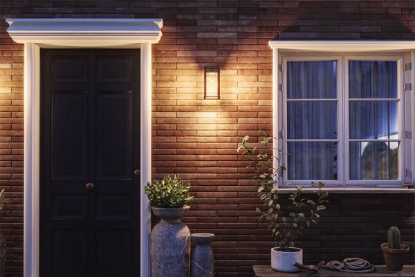 Philips 8720169361829 UltraEfficient Geri solární nástěnné svítidlo se senzorem LED 3,2W/500lm 2700K IP44 antracitová