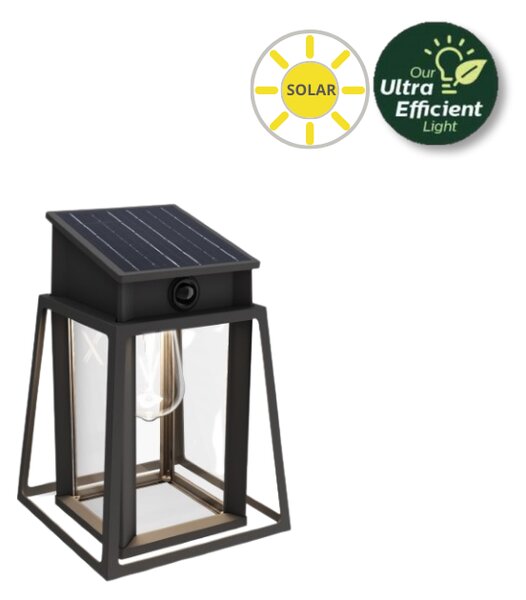 Philips 8720169361881 UltraEfficient Lysin solární nástěnné svítidlo se senzorem LED 3,2W/500lm 4000K IP44 antracitová