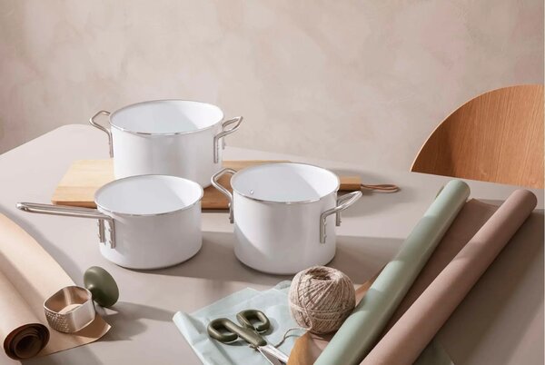 Eva Solo omáčník 13 cm White Line Ceramic 1,1 l nepřilnavý – rendlík s keramickým nepřilnavým povrchem