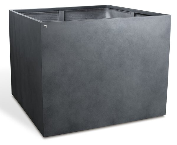 Květináč Division Lite CUBE BIG, dxšxv 80/100 x 80/100 x 60/80 cm, betonově šedá, antracitová Barva:: antracitová, Rozměry:: 100x100x80cm