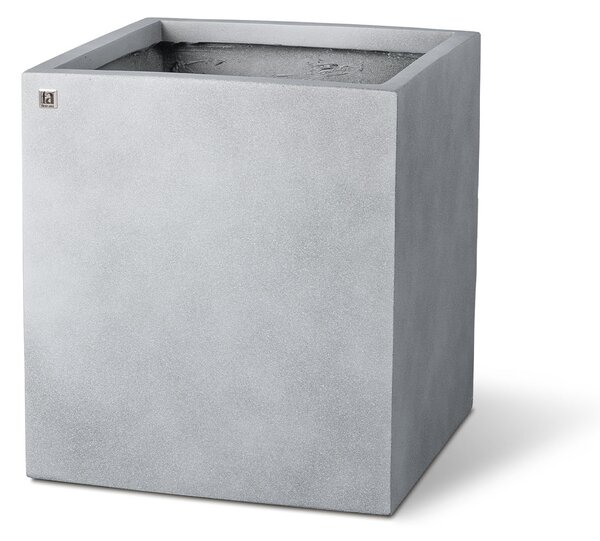 Květináč - Kostka, Division Lite CUBE, dxšxv 40/50/60 x 40/50/60 x 44/54/64 cm, betonově šedá, antracitová Barva:: šedá, Rozměry:: 40x40x44cm