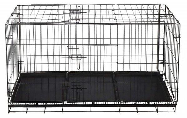 Klec pro zvířata 130x70x61 cm kovová SPRINGOS PA1082