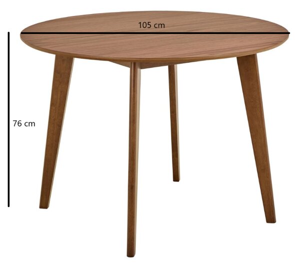 Actona Jídelní stůl ROXBY 105 cm ořech