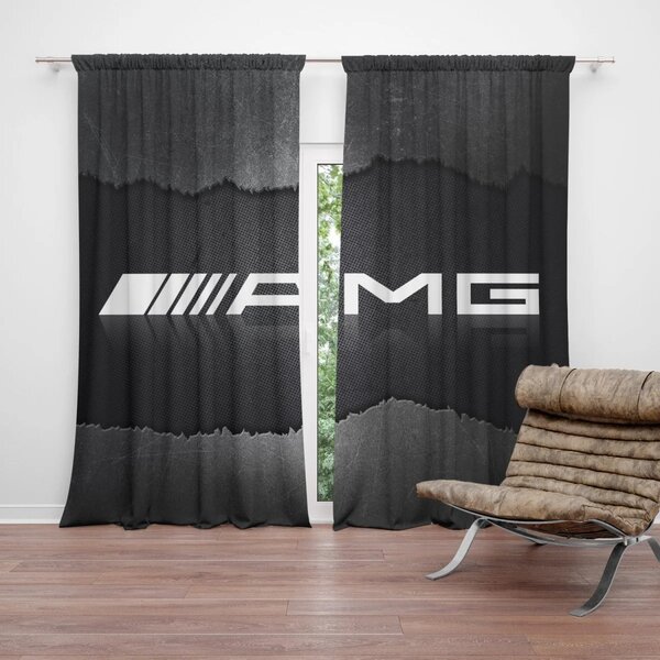 Sablio Závěs AMG černá: 2ks 140x250cm