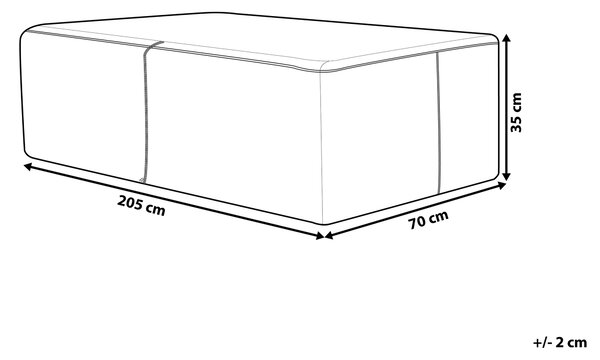 Ochranná plachta CHUVA 205 cm 70 cm 35 cm Šedá