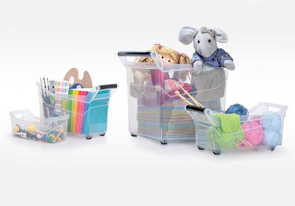 Prosperplast Úložný box, úzký s madlem, systémový NUK, 58x38x26, 30l
