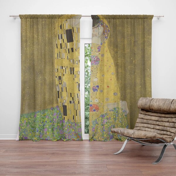 Sablio Závěs Polibek - Gustav Klimt: 2ks 140x250cm