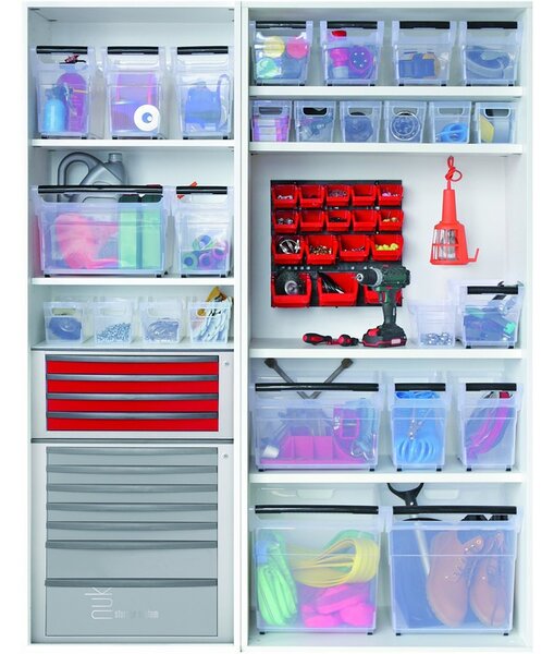 Prosperplast Úložný box, úzký s madlem, systémový NUK, 58x38x26, 30l