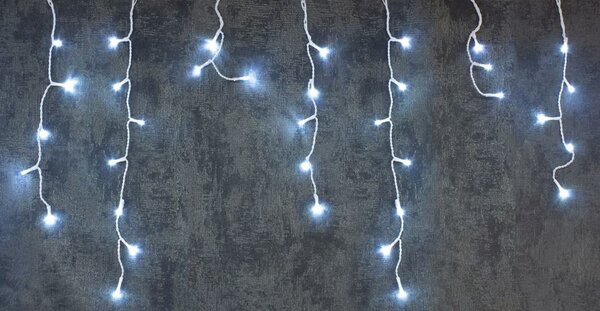 Reťaz MagicHome Vianoce Icicle, 200 LED studená biela, MULTI CONNECT, cencúľová, jednoduché svieteni