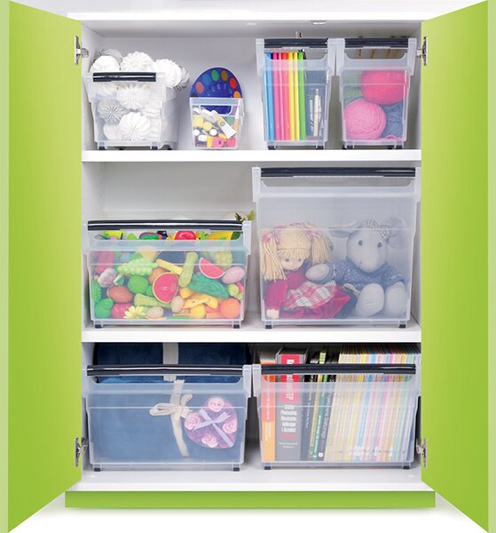 Prosperplast Úložný box, úzký s madlem, systémový NUK, 58x38x26, 30l