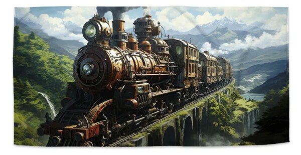 Sablio Ručník Parní lokomotiva na viaduktu - 30x50 cm