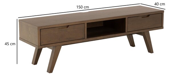 Actona TV stolek A-LINE 150 cm kouřový dub