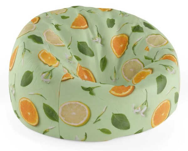 Sablio Sedací vak Cocoon Citrus a květ - 75 x 45 x 35 cm