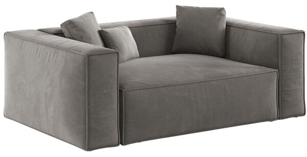 -25 % Dny MOMENTI– Cosmopolitan Design Šedá sametová dvoumístná pohovka Aveiro 180 cm