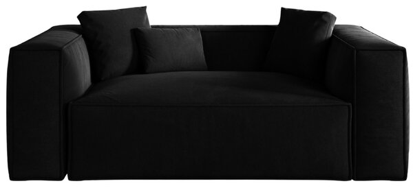 -25 % Dny MOMENTI– Cosmopolitan Design Černá sametová dvoumístná pohovka Aveiro 180 cm
