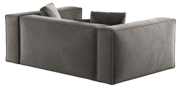 -25 % Dny MOMENTI– Cosmopolitan Design Šedá sametová dvoumístná pohovka Aveiro 180 cm
