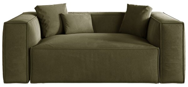 -25 % Dny MOMENTI– Cosmopolitan Design Zelená sametová dvoumístná pohovka Aveiro 180 cm