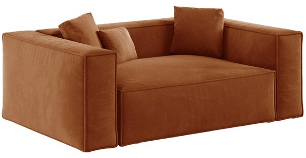 -25 % Dny MOMENTI– Cosmopolitan Design Terakotově oranžová sametová dvoumístná pohovka Aveiro 180 cm