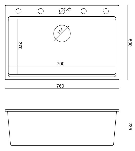 Granitový dřez REA MARC 110 WORKSTATION béžový/zlatý