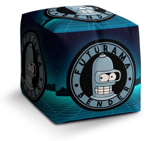 Sablio Taburet Cube Futurama Bender Čtvrtá dimenze - 40x40x40 cm