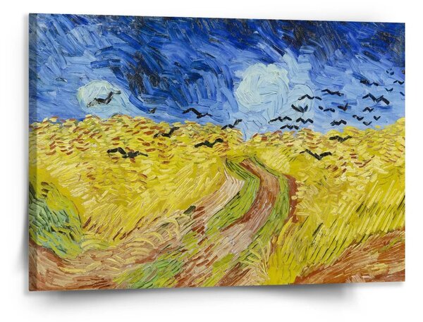 Sablio Obraz Pšeničné pole s vránami - Vincent van Gogh - 150x110 cm