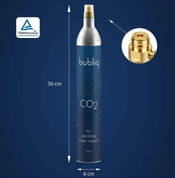 Výrobník sody bubliq matná šedá Bombička: + bombička CO2 450 g (85 l)