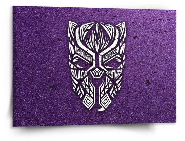 Sablio Obraz BLACK PANTHER wakanda forever Bílý - 150x110 cm