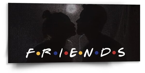 Sablio Obraz Seriál přátelé FRIENDS Polibek - 110x50 cm