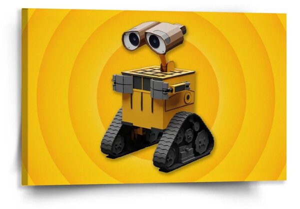Sablio Obraz Wall-E robot Žlutý - 120x80 cm