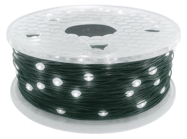 Vánoční LED mikro řetěz, studená bílá se záblesky, 50 m, 500 kapkových LED