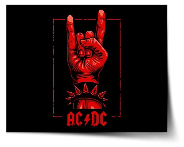 Sablio Plakát ACDC Červená ruka - 60x40 cm