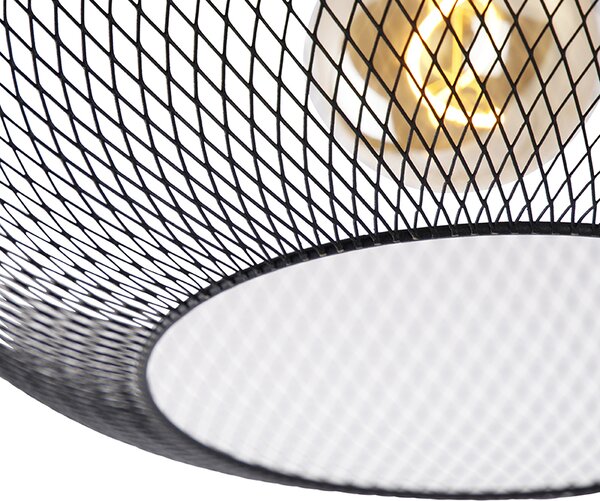 Moderní stropní svítidlo černé 45 cm - Mesh Ball